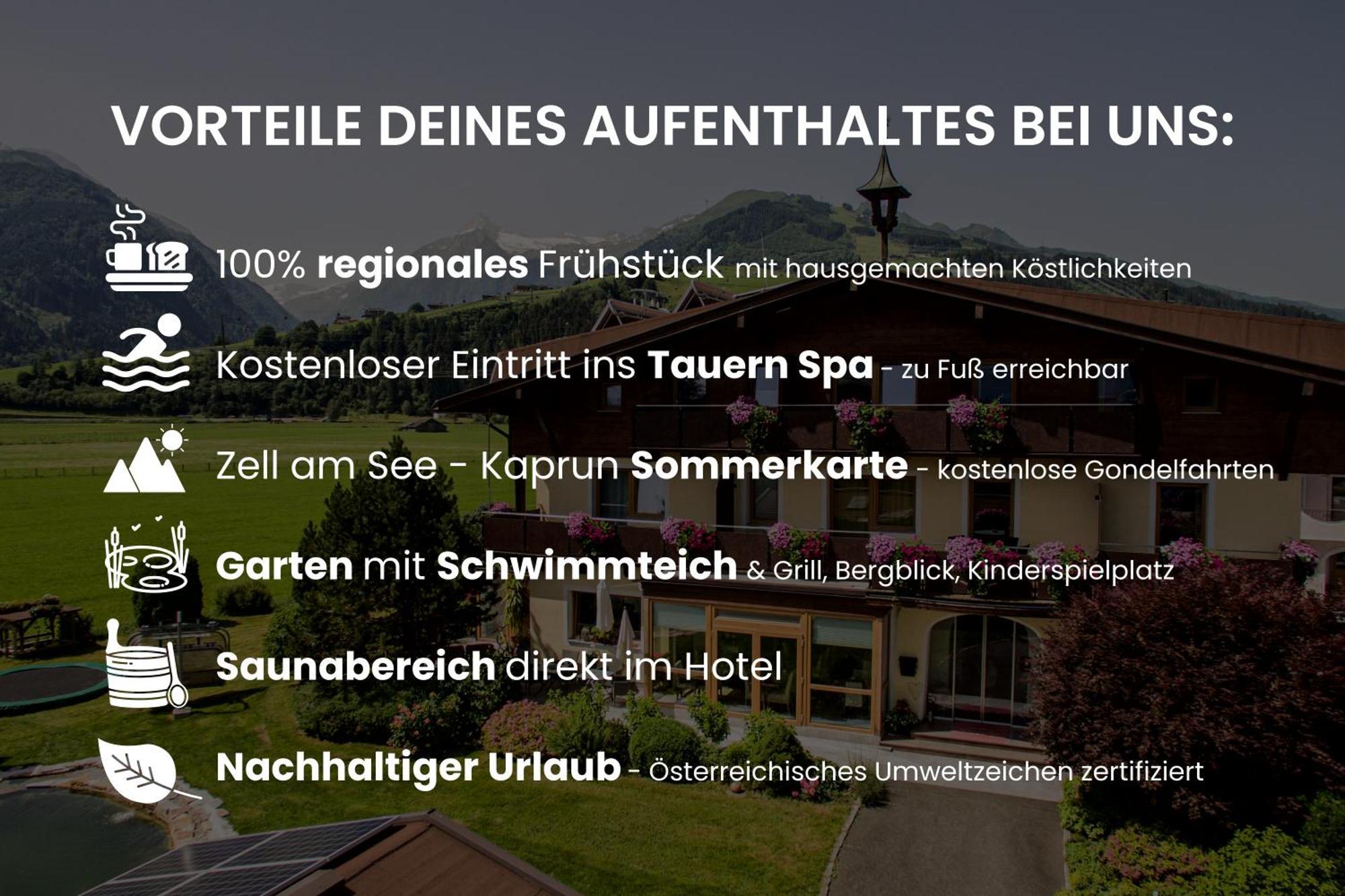 Simone'S Platzerl - Nachhaltiger Urlaub Inkl Sommerkarte, Freier Eintritt Tauern Spa, Schwimmteich Und Saunabereich Kaprun Buitenkant foto